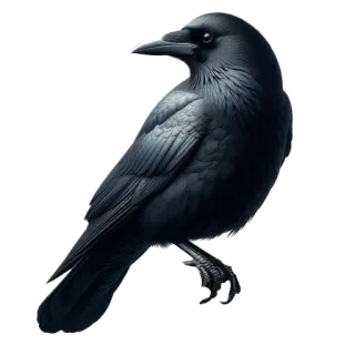 🌍 crow, bird, black, animal, raven telegram sticker