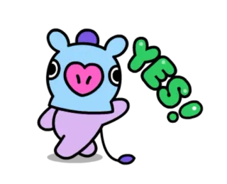 🙌 YES! cartoon, positive, confirmation, agreement whatsapp sticker
