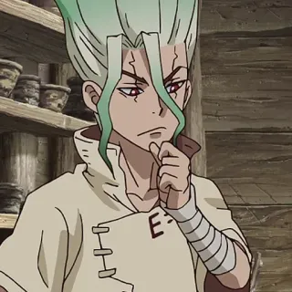 🧪 Senku Ishigami Dr. Stone anime, character, Dr. Stone, Senku Ishigami telegram sticker