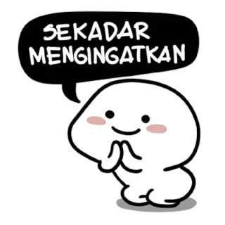 😐 SEKADAR MENGINGATKAN fofo, lembrete, educado, desenho animado telegram sticker