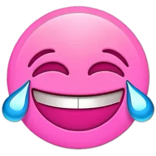 😂 Biểu tượng cảm xúc, Cười, Nước mắt, Niềm vui, Hồng, Khuôn mặt whatsapp sticker