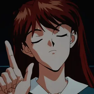 🤓 Misato Katsuragi Neon Genesis Evangelion anime, evangelion, misato, 90s anime telegram sticker
