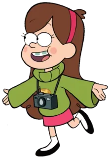 😀 Mabel Pines Gravity Falls dessin animé, Mabel Pines, Gravity Falls, personnage telegram sticker