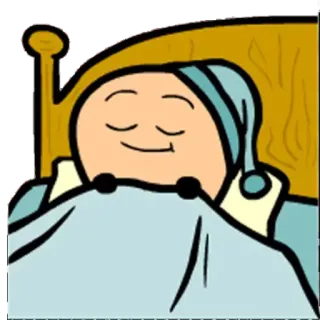 💤 Schlaf, Cartoon, Bett, schlafen telegram sticker