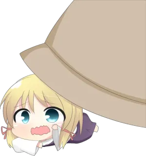😦 chibi, knife, anime, manga, cartoon telegram sticker