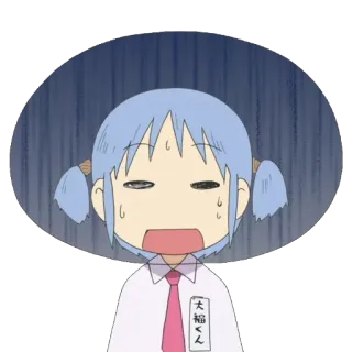 😨 大福くん Anime, Garota, Suor, Exausta, Desenho animado telegram sticker