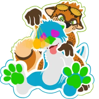 🌀 Furry, Cartoon, Tiere, Figur, Süß, Sticker telegram sticker