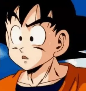 😕 Goku Dragon Ball anime, dragon ball, goku, cartoon telegram sticker