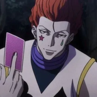 😼 Hisoka Hunter x Hunter Anime, Mago, Cartas, Villano, Cazador whatsapp sticker