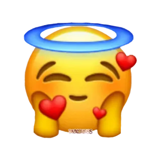 😇 SUXELOVERS 絵文字, ハート, 可愛い, 愛, 天使, 光輪 telegram sticker