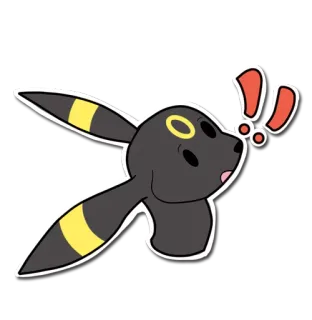 😳 Umbreon Pokemon pokemon, umbreon, fofo, adesivo, animal, video game, desenho animado telegram sticker