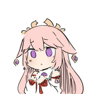 🍡 Yae Miko Genshin Impact anime, video game, cute, yae miko, genshin impact telegram sticker