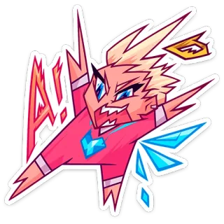 😡 A! 漫画, 怒り, 激怒, 赤, 様式化, 叫び, 感嘆 telegram sticker