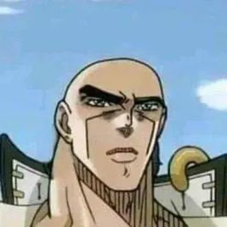 👨‍🦲 Jean Pierre Polnareff JoJo's Bizarre Adventure Anime, Jojo, Glatze, Polnareff, Charakter, Manga telegram sticker