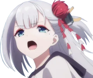 😧 anime, girl, cartoon, cute, character, portrait whatsapp sticker