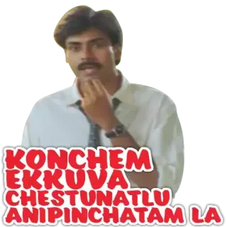 🧐 KONCHEM EKKUVA CHESTUNATLU ANIPINCHALAM LA telegram sticker