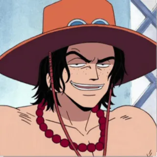 🔥 Portgas D. Ace One Piece Anime, One Piece, Portgas D. Ace, Personaggio, Cartone animato telegram sticker