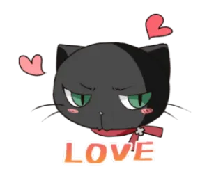 ❤ LOVE любовь, кот, сердечки, милый, стикер, животное telegram sticker