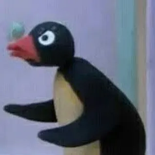 😡 Pingu Pingu, pinguino, claymation, cartone animato, bambini whatsapp sticker
