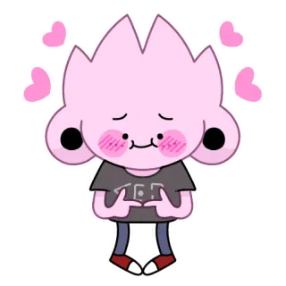 ☺️ TED cartoon, character, pink, hearts, love, cute telegram sticker