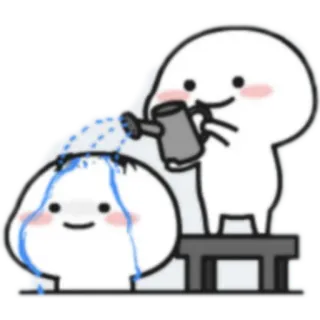 🚿 watering, sad, cartoon, cute telegram sticker