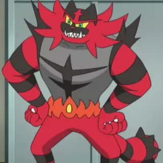 😤 Incineroar Pokemon pokemon, incineroar, fire type, fighting type, cartoon, video game telegram sticker
