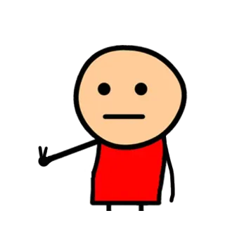 ✌ 漫画, 棒人間, 侮辱的なジェスチャー telegram sticker