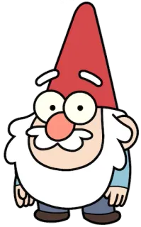 😂 Gnome Gravity Falls gnome, dessin animé, chapeau rouge, Gravity Falls, animation telegram sticker