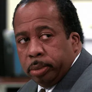 🙄 Stanley Hudson The Office Stanley Hudson, The Office, NBC, tv show, meme, expression, annoyed telegram sticker