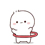 ⭕️ imut, hula hoop, kawaii, kartun, karakter telegram sticker