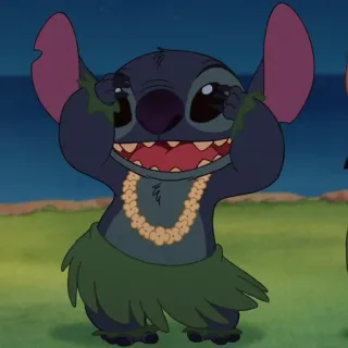 ❣️ Stitch Lilo & Stitch Obcy, Słodki, Hawajski, Kreskówka, Disney telegram sticker