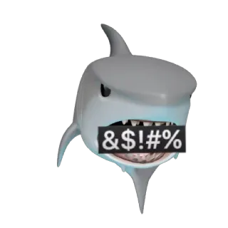 🦈 &!$!#*% tubarão, censurado, palavrões, animal telegram sticker