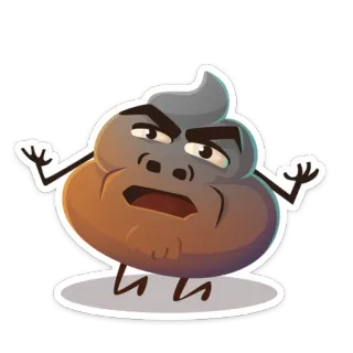 😵 cocô, emoji, engraçado, desenho animado, humor, excremento telegram sticker