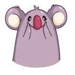 ☹️ coala, fofo, animal, desenho animado telegram sticker
