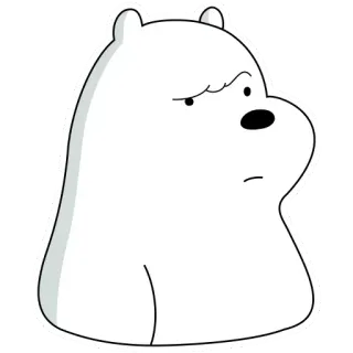 🤨 Ice Bear We Bare Bears desenho animado, urso, urso polar, urso polar, We Bare Bears, animal telegram sticker