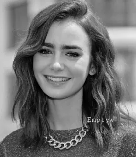 🥀 Lily Collins Emptyw актриса, знаменитость, портрет, женщина, улыбка, красивая telegram sticker