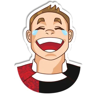 🏉 risa, llorar, emociones, gracioso, persona, pegatina telegram sticker
