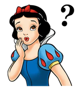 ❓ Snow White disney, princess, cartoon, kiss, snow white telegram sticker