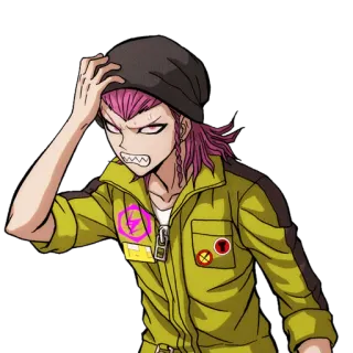 😡 Kazuichi Souda Danganronpa อนิเมะ, มังงะ, คาสึอิจิ โซดะ, ดันกันรอนปะ, โกรธ telegram sticker