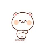 ❤️ oso, lindo, animal, feliz, kawaii telegram sticker