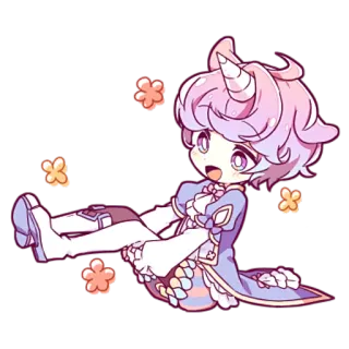 🙈 Chibi, Anime, Einhorn, Süß, Manga, Fantasy telegram sticker