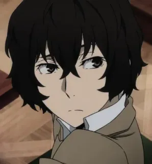 🪙 Osamu Dazai Bungo Stray Dogs Anime, Osamu Dazai, Bungo Stray Dogs, Nhân vật, Chân dung, Manga telegram sticker