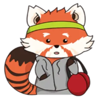 🥋 レッサーパンダ, ボクシング, 動物, 漫画, スポーツ, 運動, かわいい telegram sticker