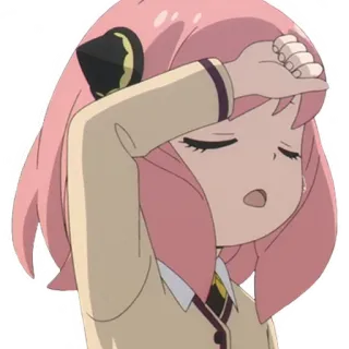😥 Anya Forger Spy x Family anya, spy x family, anime, kartun, anak, karakter, sedih whatsapp sticker