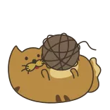 🧶 แมว, ลูกแมว, ไหมพรม, น่ารัก, สัตว์ telegram sticker