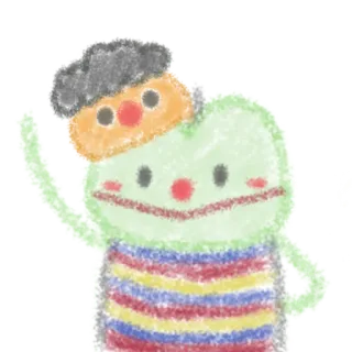 😳 fofo, desenho, verde, ilustração, personagem telegram sticker