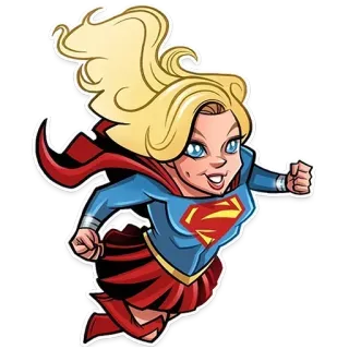 ❤ Supergirl 슈퍼히어로, 비행, DC 코믹스, 여성, 만화 telegram sticker