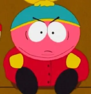 🌟 Eric Cartman South Park Kreskówka, Zły, Animacja, Eric Cartman, South Park telegram sticker