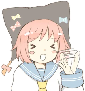❌ Anime, Fille, Mignon, Dessin animé, Chibi, Kawaii telegram sticker