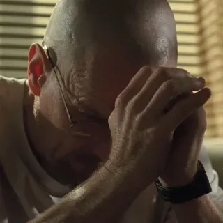 🧪 Walter White Breaking Bad Walter White, Breaking Bad, drama, tv series, stressed, sad telegram sticker